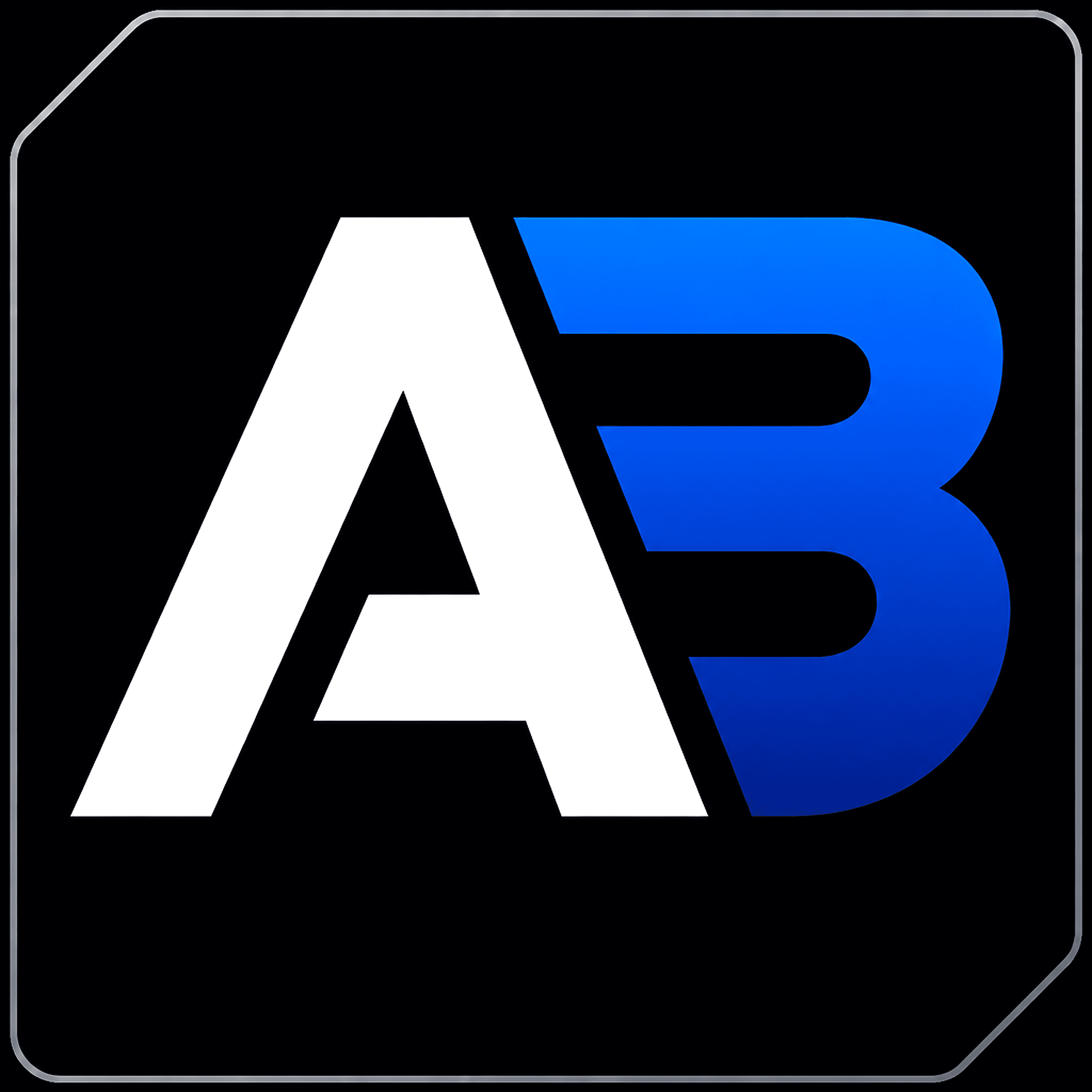 AB Computer Technologies logo — sharp white A and blue-gradient B mark