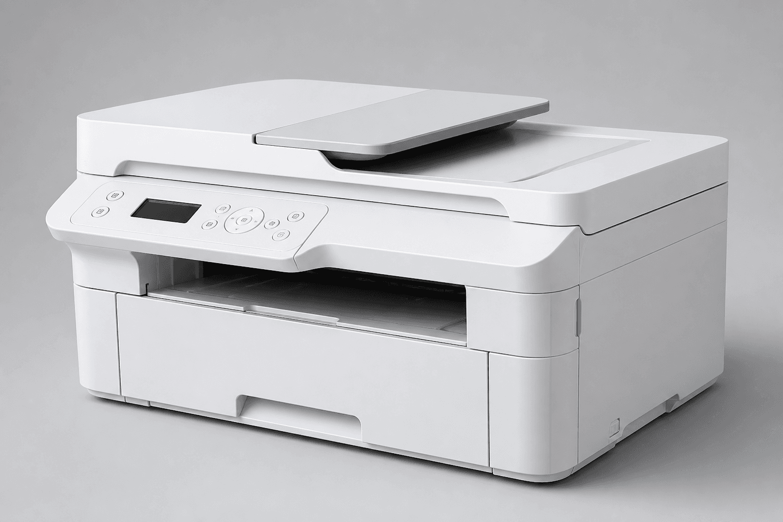 White all-in-one printer with scanner lid