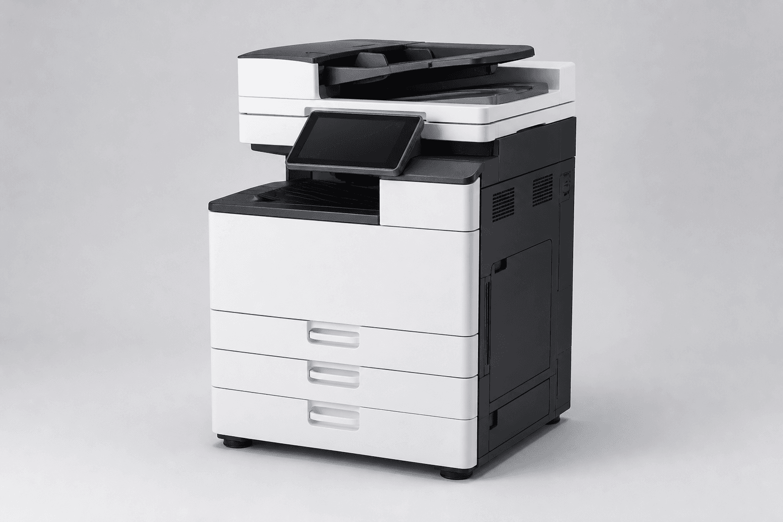 Multifunction office printer with paper trays