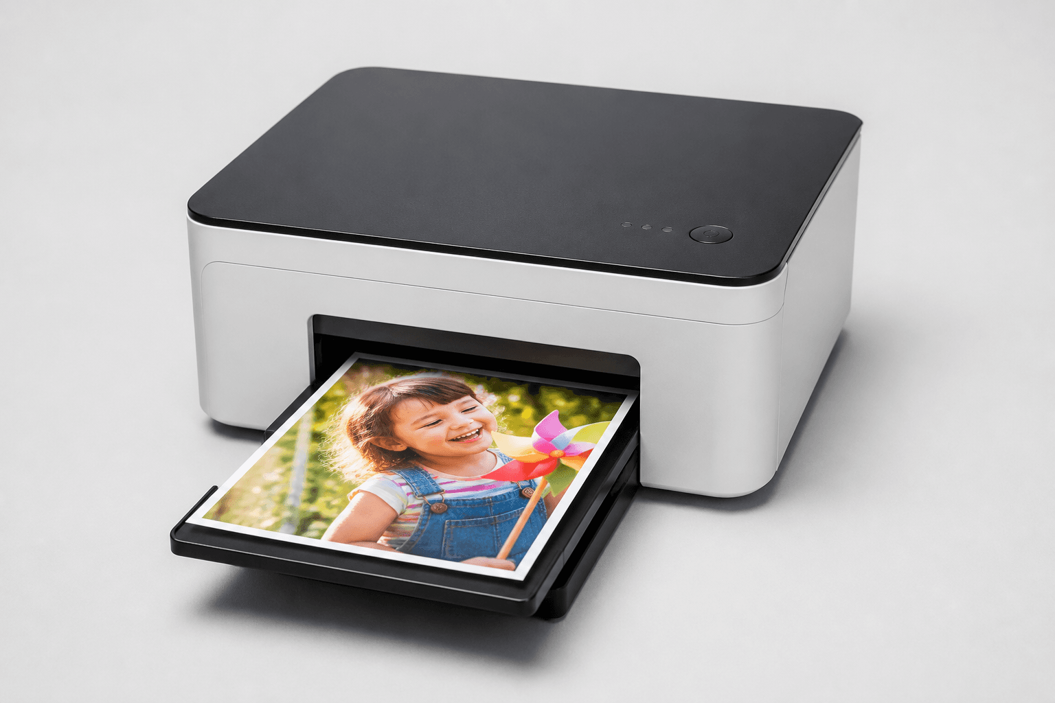Compact photo printer for high-quality photo prints