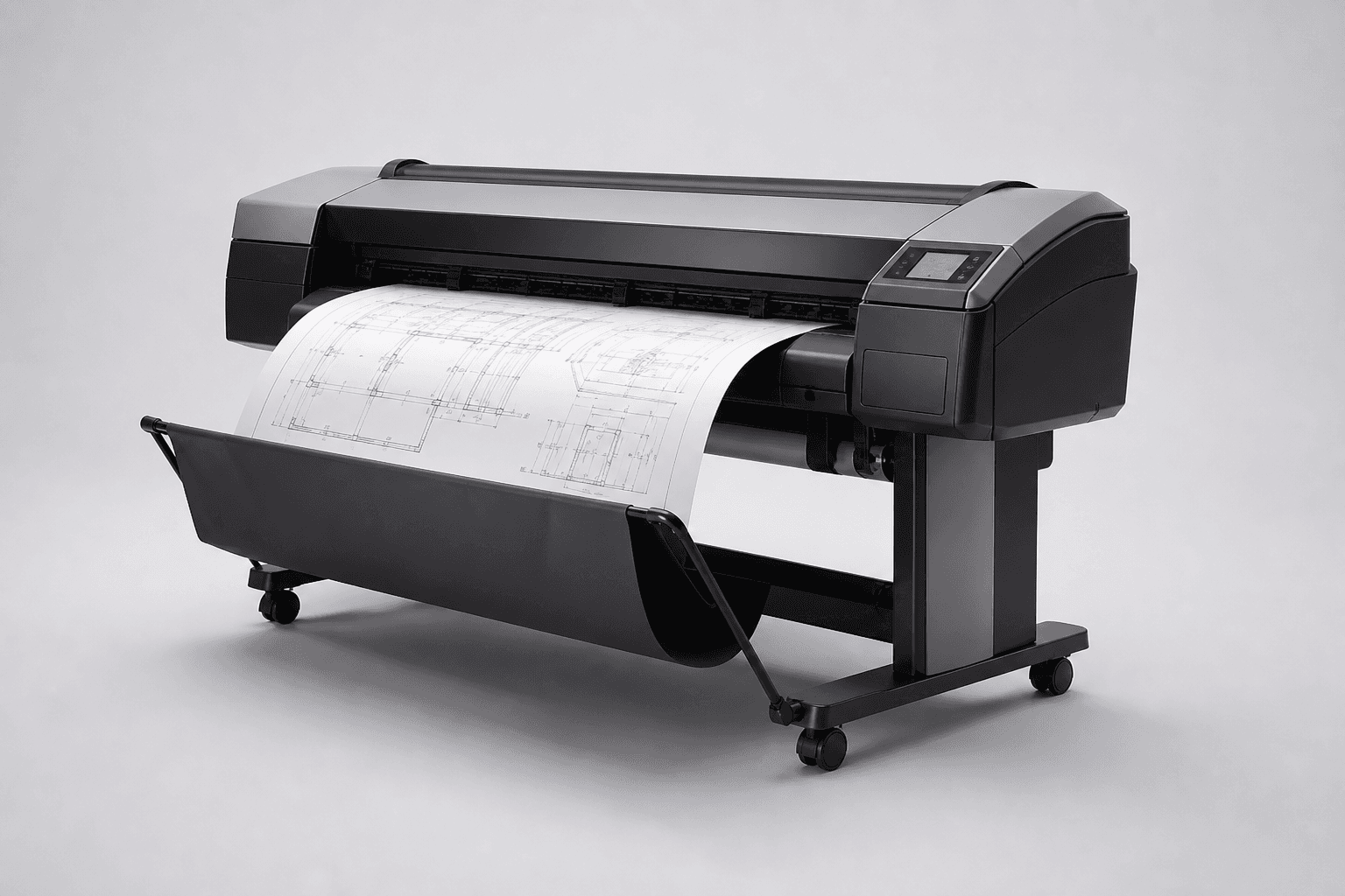 Wide-format plotter printer for blueprints and posters